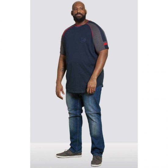 D555 Brendon T-shirt Navy - Majice Kratkih Rukava - Muške Majice Kratkih Rukava Veliki Brojevi 