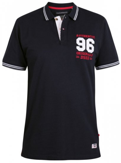 D555 Bartley Polo Dark Navy - Polo majice - Muške Polo Majice Veliki Brojevi