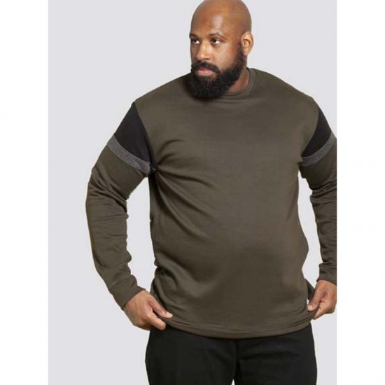 D555 Clermont Sweatshirt Khaki - Puloveri & dukserice - Muške Puloveri & dukserice veliki brojevi