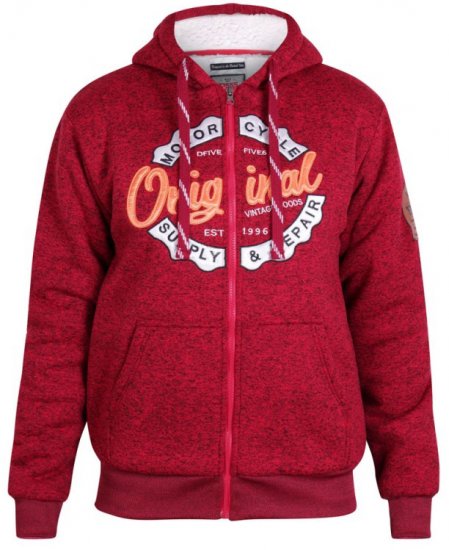 D555 Rylan Hoodie Red - Puloveri & dukserice - Muške Puloveri & dukserice veliki brojevi