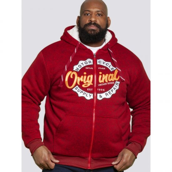 D555 Rylan Hoodie Red - Puloveri & dukserice - Muške Puloveri & dukserice veliki brojevi