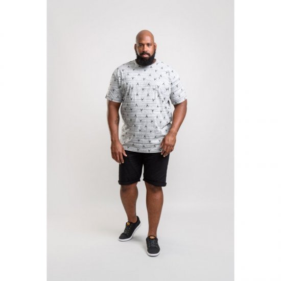 D555 Dario T-shirt Grey - Majice Kratkih Rukava - Muške Majice Kratkih Rukava Veliki Brojevi 
