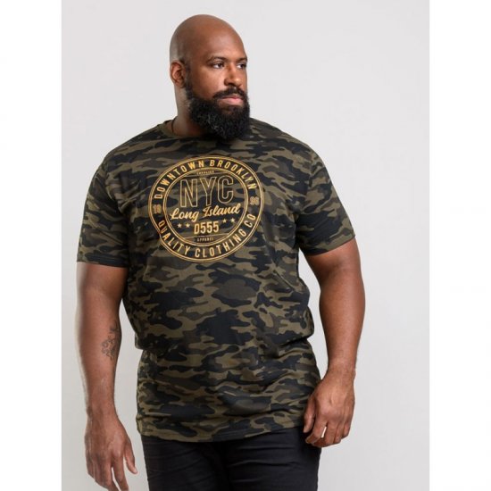 D555 Thompson T-shirt Jungle Camo - Majice Kratkih Rukava - Muške Majice Kratkih Rukava Veliki Brojevi 