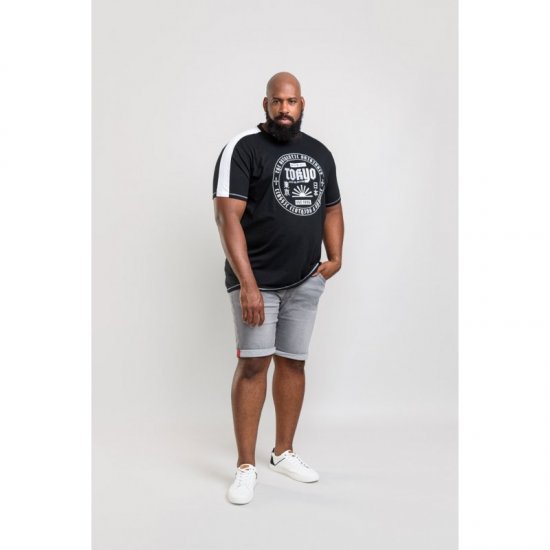 D555 Walton T-shirt Black - Majice Kratkih Rukava - Muške Majice Kratkih Rukava Veliki Brojevi 