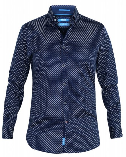 D555 Lavar Long Sleeve Diamond Printed Shirt - Košulje - Muške Košulje Veliki Brojevi