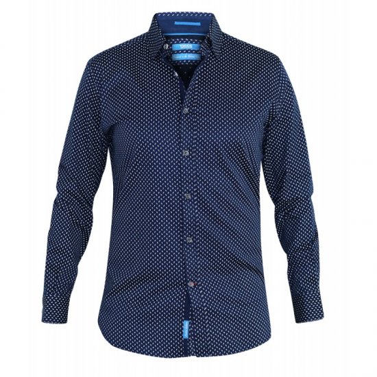 D555 Lavar Long Sleeve Diamond Printed Shirt - Košulje - Muške Košulje Veliki Brojevi