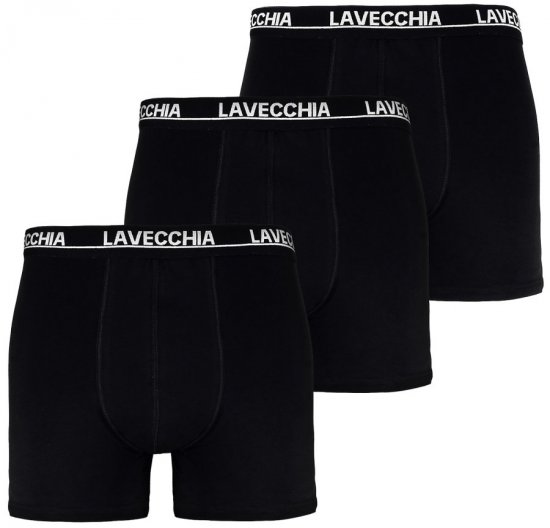 Lavecchia 1020 Boxershorts 3-pack Black - Donje rublje & kupaće hlače - muške donje rublje veliki brojevi