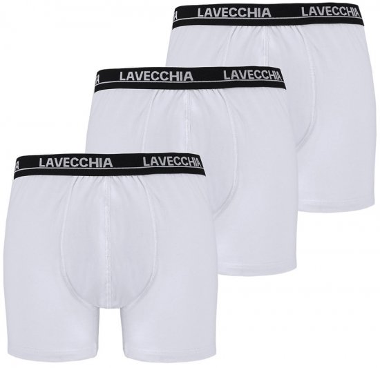 Lavecchia 1020 Boxershorts 3-pack White - Donje rublje & kupaće hlače - muške donje rublje veliki brojevi