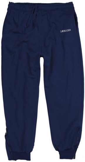 Lavecchia 2018 Sweatpants with Zippered Cuff Navy - Sportske hlače & kratke - Muške Trenirke Veliki Brojevi