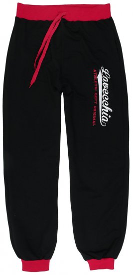 Lavecchia 2020 Sweatpants with Cuff Black/Red - Sportske hlače & kratke - Muške Trenirke Veliki Brojevi