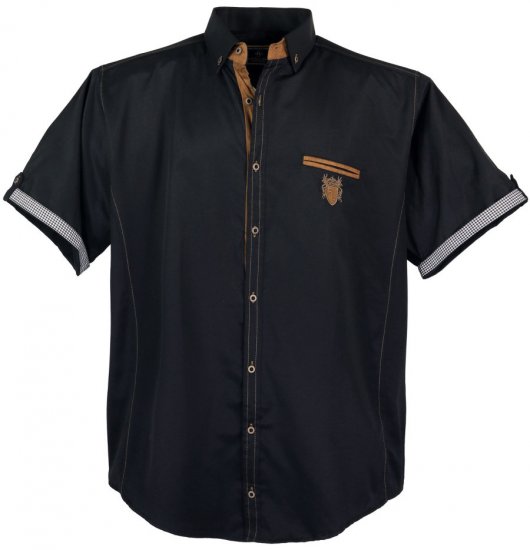 Lavecchia 1128 Short sleeve Shirt Black - Košulje - Muške Košulje Veliki Brojevi