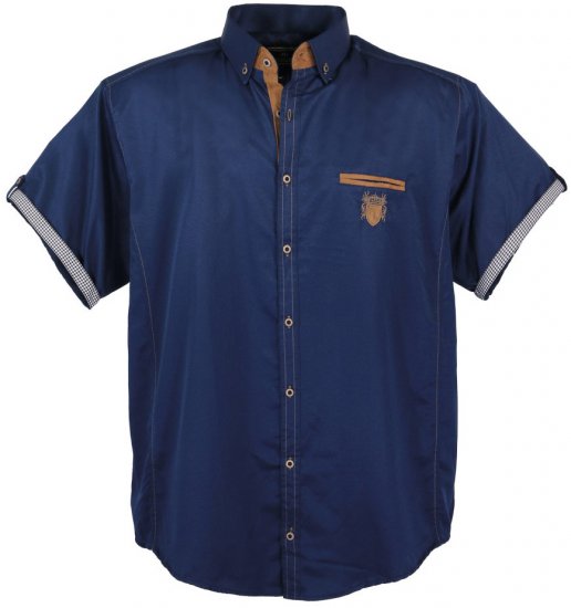 Lavecchia 1128 Short sleeve Shirt Navy - Košulje - Muške Košulje Veliki Brojevi
