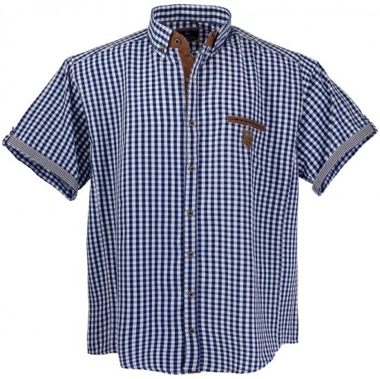 Lavecchia 1129 Short sleeve Shirt Jeansblue - Košulje - Muške Košulje Veliki Brojevi