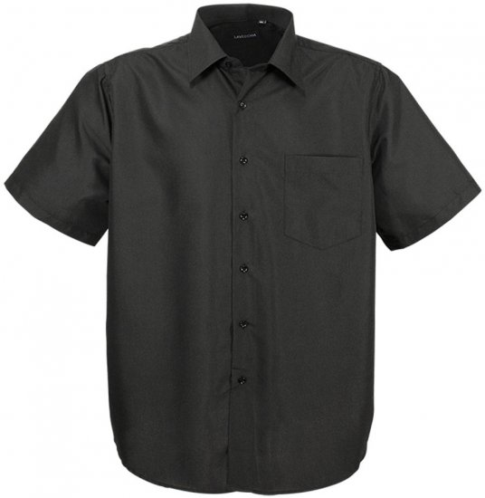 Lavecchia Classic Short Sleeve Shirt Black - Košulje - Muške Košulje Veliki Brojevi