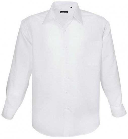 Lavecchia Classic Long Sleeve Shirt White - Košulje - Muške Košulje Veliki Brojevi