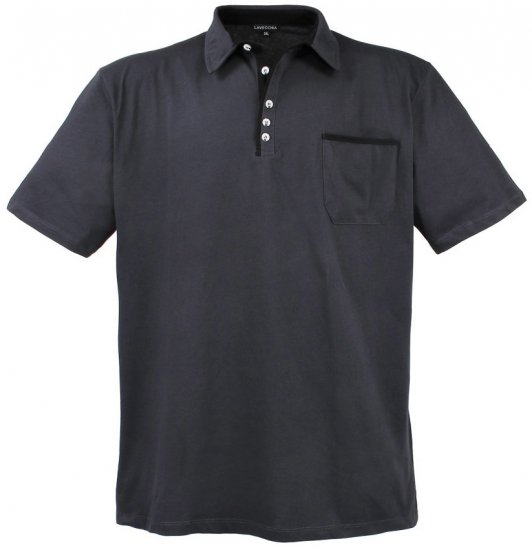 Lavecchia 1701 Jersey Poloshirt Charcoal - Polo majice - Muške Polo Majice Veliki Brojevi