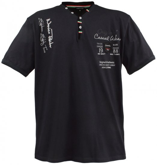 Lavecchia 2042 Printed T-shirt Charcoal - Majice Kratkih Rukava - Muške Majice Kratkih Rukava Veliki Brojevi 