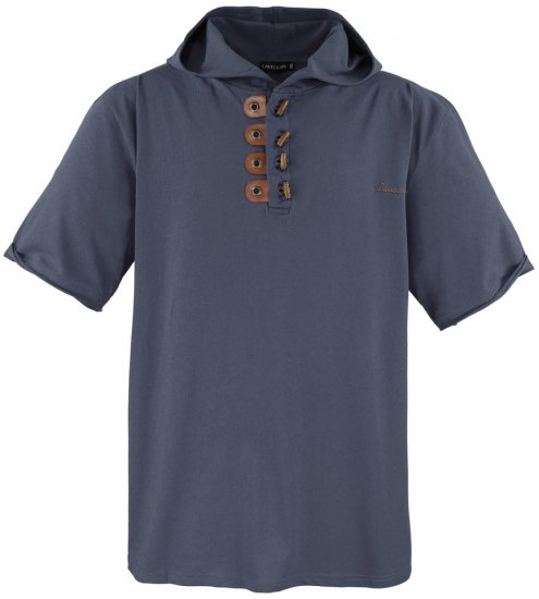 Lavecchia 609 T-shirt with Hoodie Dark Grey - Majice Kratkih Rukava - Muške Majice Kratkih Rukava Veliki Brojevi 