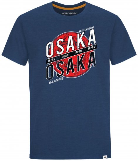 Motley Denim Leicester T-shirt Dark Indigo - Majice Kratkih Rukava - Muške Majice Kratkih Rukava Veliki Brojevi 