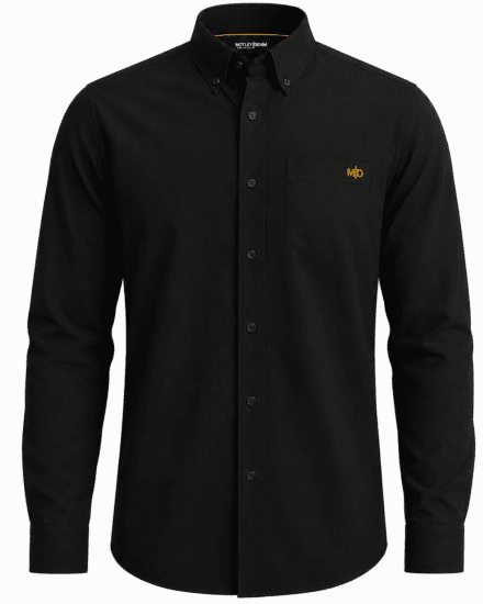Motley Denim Lisbon Long Sleeve Shirt Black - Košulje - Muške Košulje Veliki Brojevi
