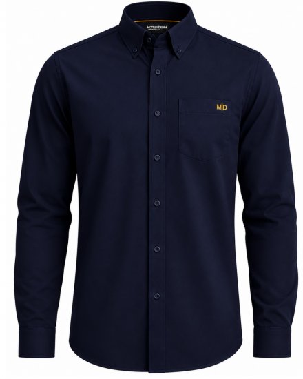 Motley Denim Lisbon Long Sleeve Shirt Navy - Košulje - Muške Košulje Veliki Brojevi
