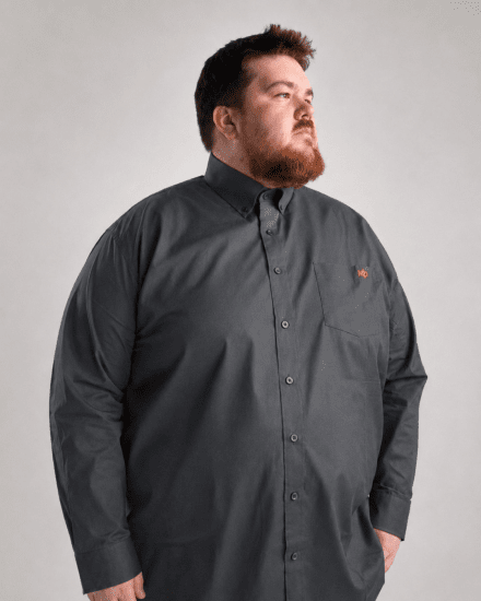 Motley Denim Lisbon Long Sleeve Shirt Charcoal - Košulje - Muške Košulje Veliki Brojevi