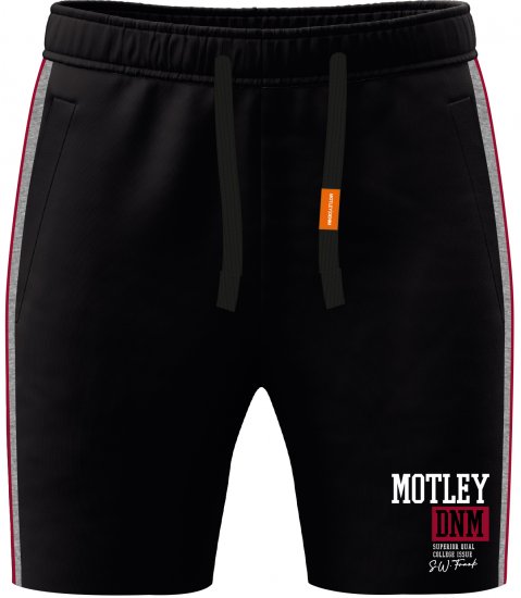 Motley Denim Liverpool Sweatshorts Black - Sportske hlače & kratke - Muške Trenirke Veliki Brojevi