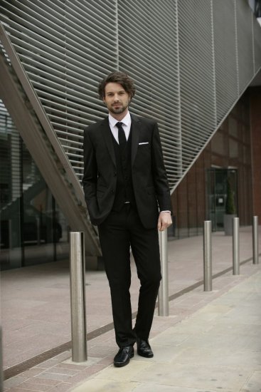 Skopes Madrid Waistcoat Black - Odijela - Muška Odijela Veliki Brojevi