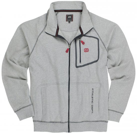 Adamo Manuel Sweatshirt with Zipper Grey - Puloveri & Dukserice - Muške Puloveri & dukserice veliki brojevi