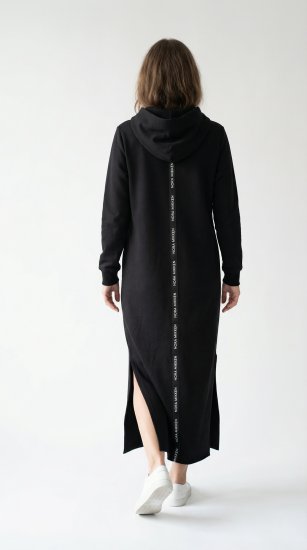 Nora Mikken MARI Maxi Hoodie Dress Black - Puloveri & dukserice - 
