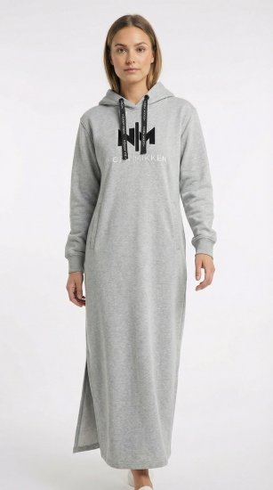 Nora Mikken MARI Maxi Hoodie Dress Grey - Puloveri & dukserice - 