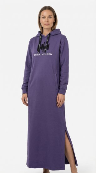 Nora Mikken MARI Maxi Hoodie Dress Purple - Puloveri & dukserice - 