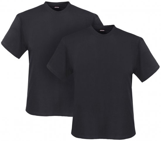 Adamo Marlon Comfort fit 2-pack T-shirt Charcoal - Majice Kratkih Rukava - Muške Majice Kratkih Rukava Veliki Brojevi 