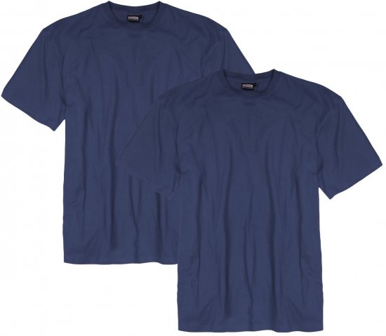 Adamo Marlon Comfort fit 2-pack T-shirt Denim Blue - Majice Kratkih Rukava - Muške Majice Kratkih Rukava Veliki Brojevi 