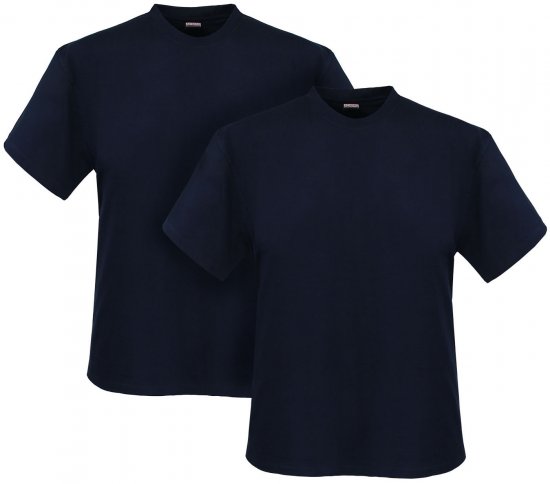 Adamo Marlon Comfort fit 2-pack T-shirt Navy - Majice Kratkih Rukava - Muške Majice Kratkih Rukava Veliki Brojevi 