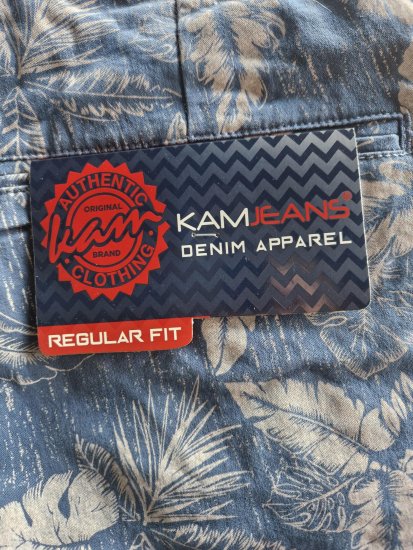 Kam Jeans 340 Dress Shorts Denim Blue - Kratke hlače - Muške Kratke Hlače Veliki Brojevi 
