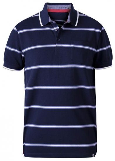 D555 Montego Twin Stripe Pique Polo - Polo majice - Muške Polo Majice Veliki Brojevi