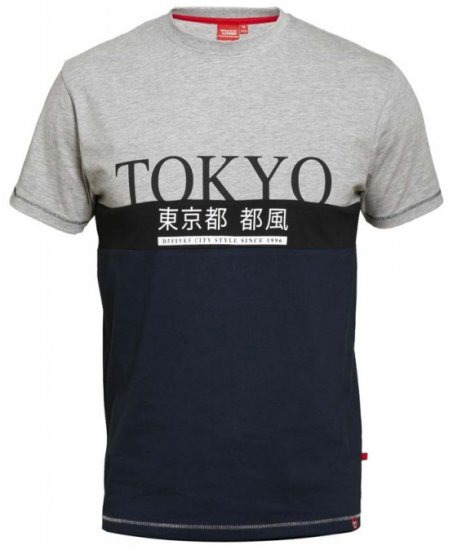 D555 Morris T-shirt Navy - Majice Kratkih Rukava - Muške Majice Kratkih Rukava Veliki Brojevi 
