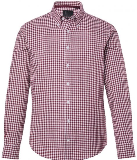 JP1880 Checked Flannel Shirt Long Sleeve Light Red Tall - MUŠKA ODJEĆA MT-6XLT - Odjeća za Visoke Muškarce