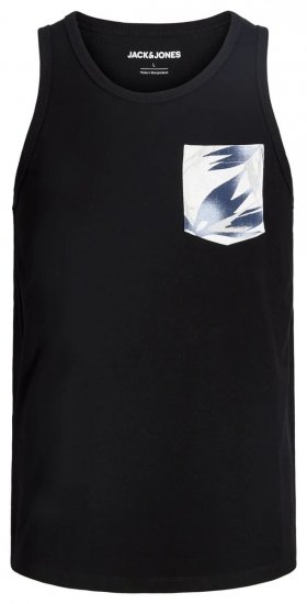 Jack & Jones Honolulu Pocket Tanktop Black - Majice Kratkih Rukava - Muške Majice Kratkih Rukava Veliki Brojevi 