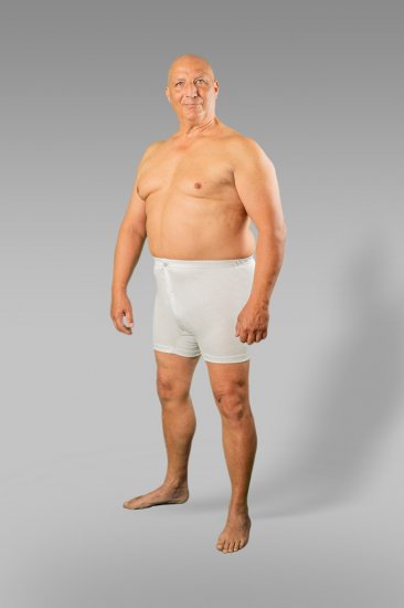 20 Nodi Combed Cotton Jersey Boxer with Front Button Fly White - Donje rublje & Kupaće hlače - muške donje rublje veliki brojevi
