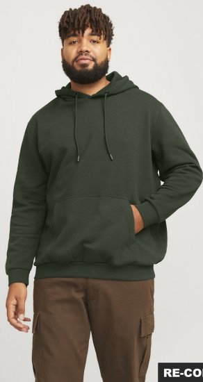Jack & Jones Bradley Hoodie Dark Green - Puloveri & dukserice - Muške Puloveri & dukserice veliki brojevi