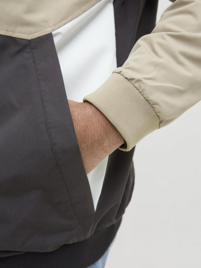 Jack & Jones Rush Bomber Hoodie Grey - Jakne - Muške Jakne Veliki Brojevi