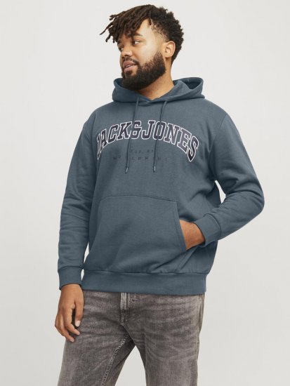 Jack & Jones CALEB Hoodie Blue - Puloveri & dukserice - Muške Puloveri & dukserice veliki brojevi