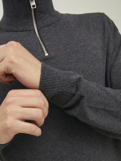 Jack & Jones Emil Knitted Pullover Grey - Puloveri & dukserice - Muške Puloveri & dukserice veliki brojevi