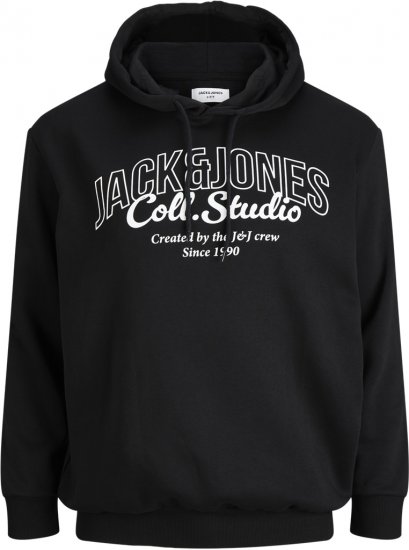 Jack & Jones Makoto Hoodie Black - Puloveri & dukserice - Muške Puloveri & dukserice veliki brojevi