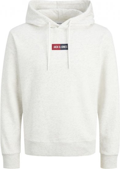 Jack & Jones Pan Hoodie White Melange - Puloveri & dukserice - Muške Puloveri & dukserice veliki brojevi