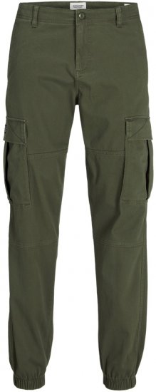Jack & Jones Jonnie Cuffed Cargo Pants Green - Traperice & hlače - Muške Traperice i Hlače Veliki Brojevi
