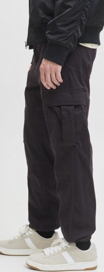 Jack & Jones Jonnie Cuffed Cargo Pants Black - Traperice & hlače - Muške Traperice i Hlače Veliki Brojevi