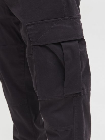 Jack & Jones Jonnie Cuffed Cargo Pants Black - Traperice & hlače - Muške Traperice i Hlače Veliki Brojevi